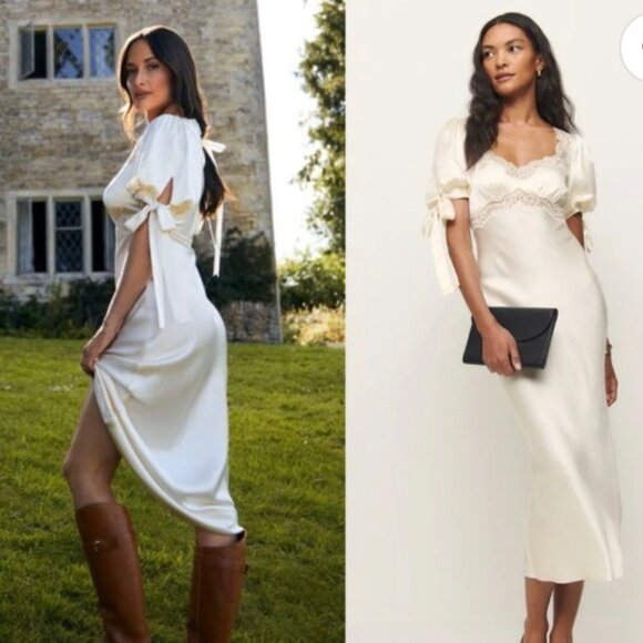 Reformation Dresses & Skirts - Reformation Stella Silk Dress (Ivory)